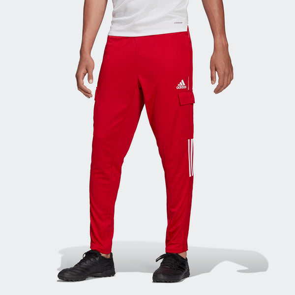 adidas TIRO CARGO Wrinkle-Free Track Pants Power Red | Men's | stripe 3 adidas