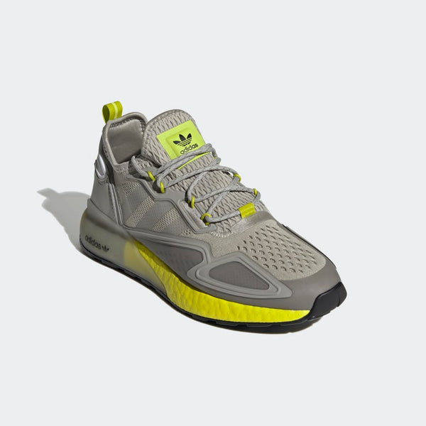 calcium moe val adidas Originals ZX 2K BOOST Shoes | Grey-Acid Buzz | Men's | stripe 3  adidas