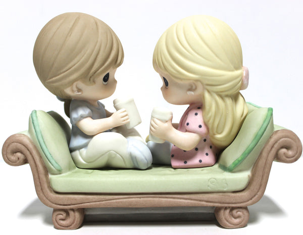 Precious Moments 144008 Appreciation Gifts Our Friendship is The Perfect Blend Bisque Porcelain Figurine