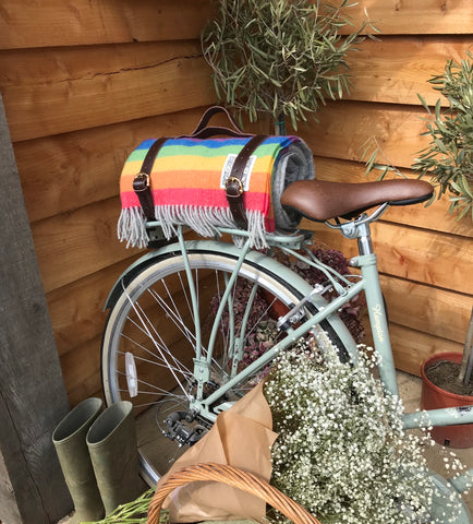 picnic rug on bike