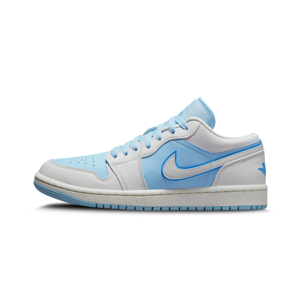 blue white air jordan 1 low