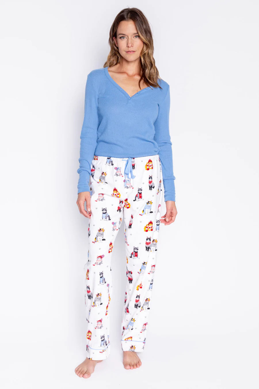 PJ Salvage Feline Cozy Flannel Bottom