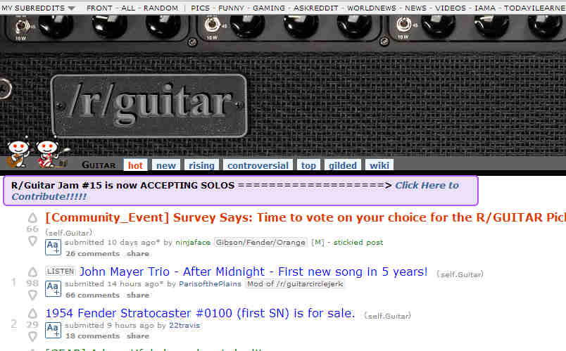 guitar subreddit