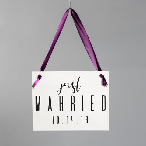 Just Married Personalized Sign