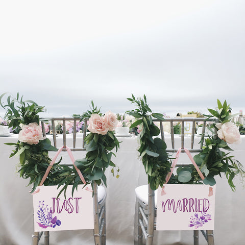 Just Married Boho Signs