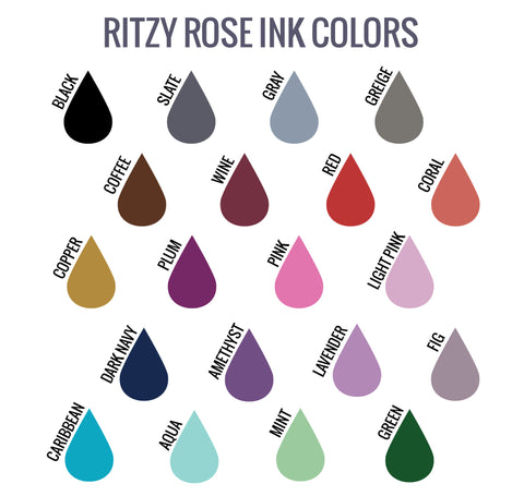 ritzy rose ink colors