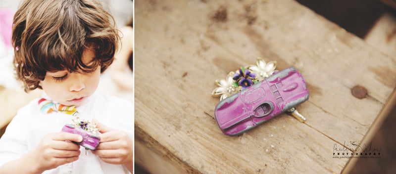 Toy Car Boutonniere