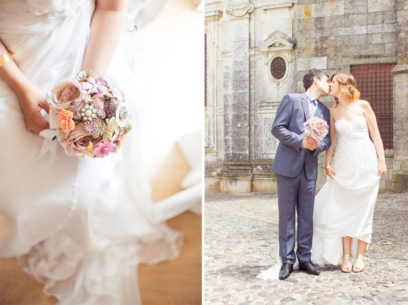 Lavender Pink Brooch Bouquet