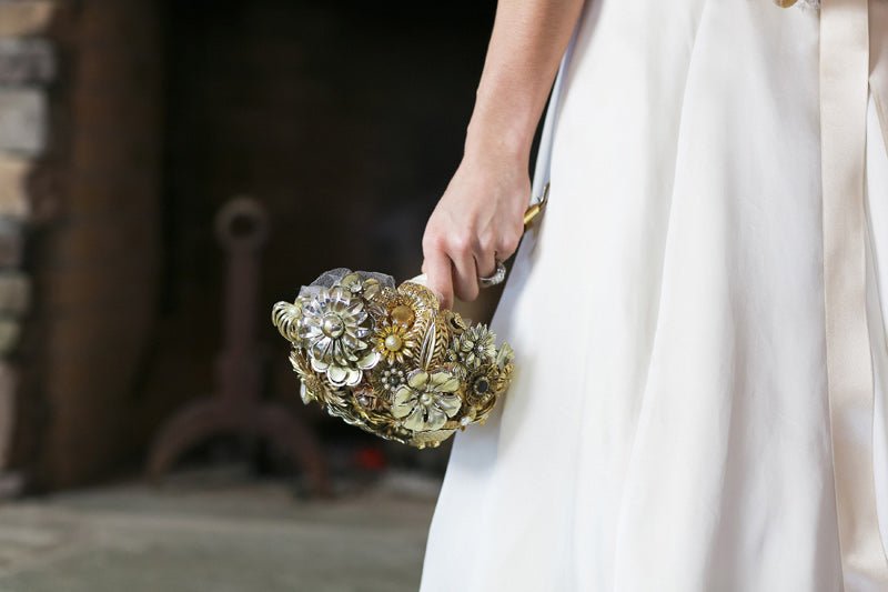 Gold Brooch Bouquet