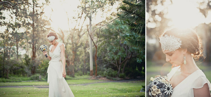 Black White Yellow Brooch Bouquet