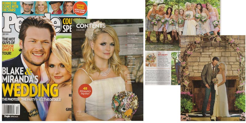 Miranda Lambert Brooch Bouquet by the Ritzy Rose in People Magazine
