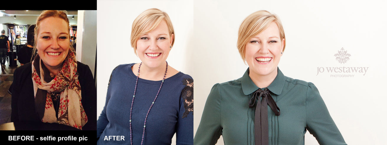 Before and after professional personal brand photos and modern headshot images - Brisbane's leading branding photographer