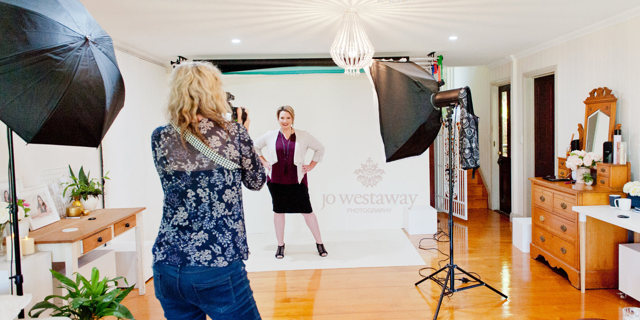 In the studio with Jo Westaway Photography - Brisbane's leading brand and headshot photographer