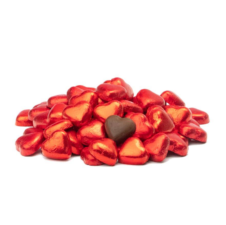 Carry onpeilbaar Kijker Chocolade hartjes in rode folie (kilo) fairtrade – Bedankjes.nl