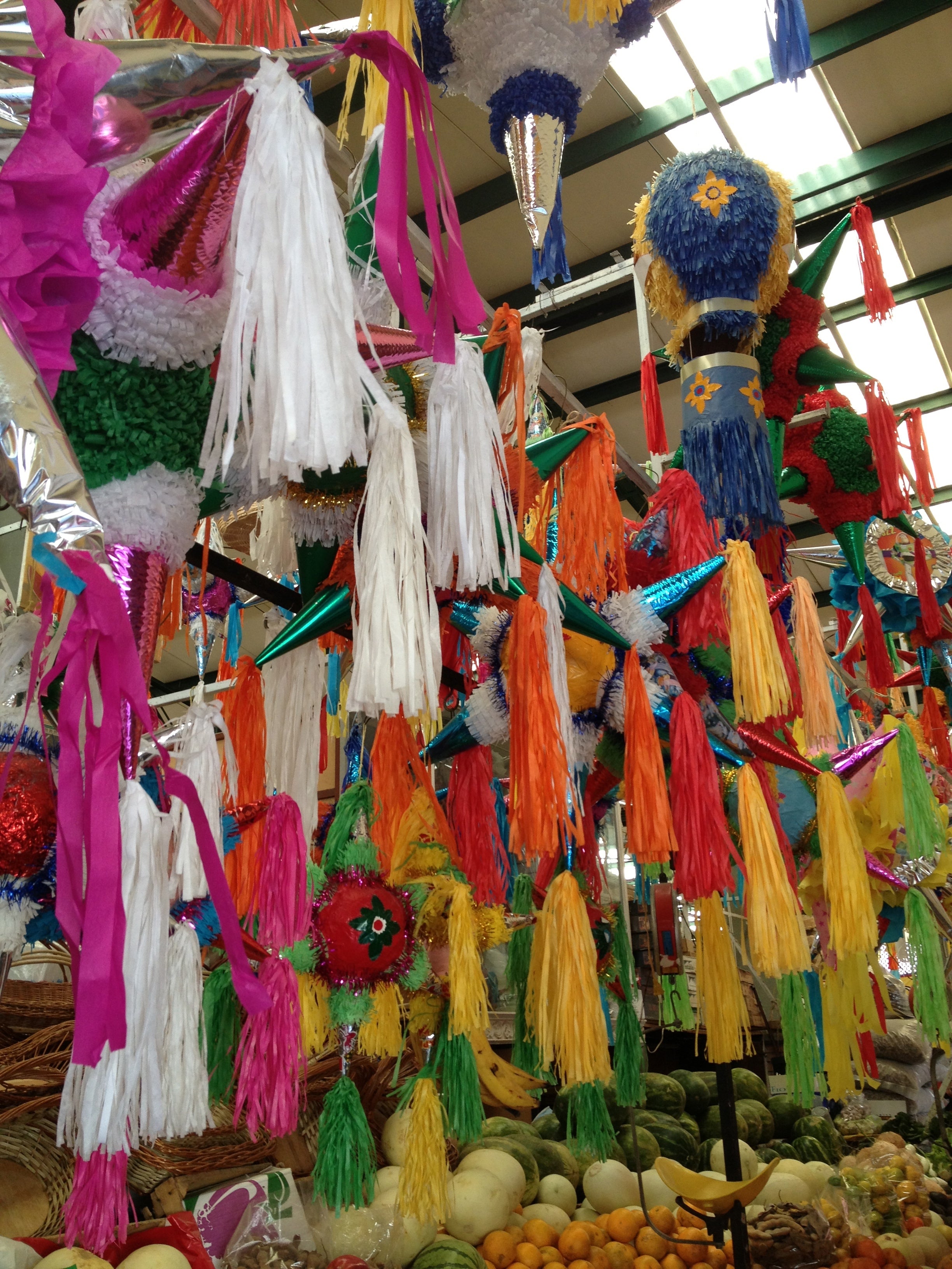 Mexican Pinatas in the Market