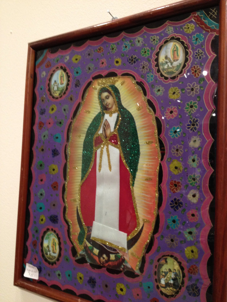 Reverse Glass Paintiing of the Virgen de Guadalupe