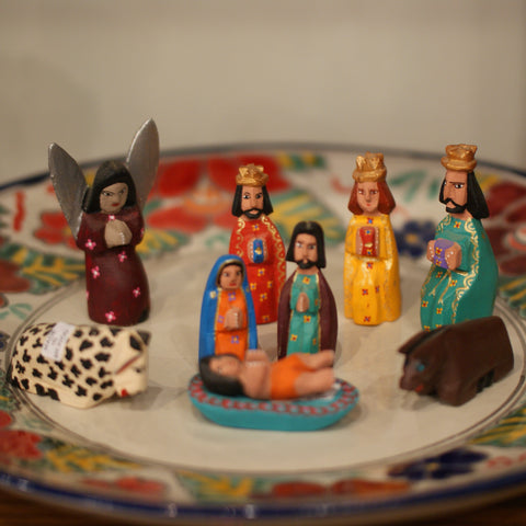 Wooden Carved Nativity, Oaxaca