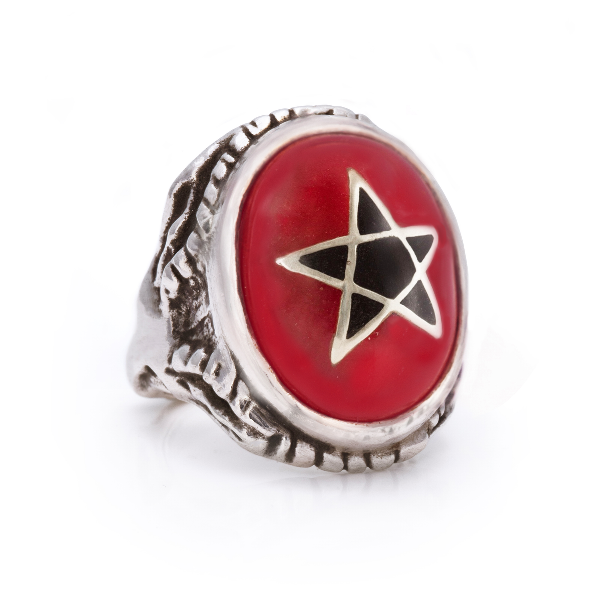 Red Harlequin Star Angel Heart Ring | Alex Streeter