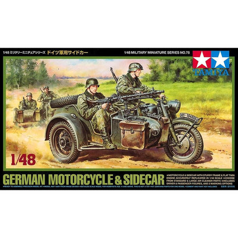 TAMIYA 1/48 German Motorcycle & Sidecar