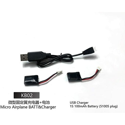 DANCING WINGS HOBBY 1S Micro Charger Combo-2 (1S 100mAh*2 + 1S USB Charger)