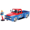 JADA 1/24 Super Girl w/1956 Ford F-100 Pickup Bombshells Mo