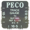 PECO 16.5, 18.2 and 18.83mm Track Gauge Steel