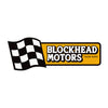 BLOCKHEAD MOTORS Checker Flag Logo Sticker