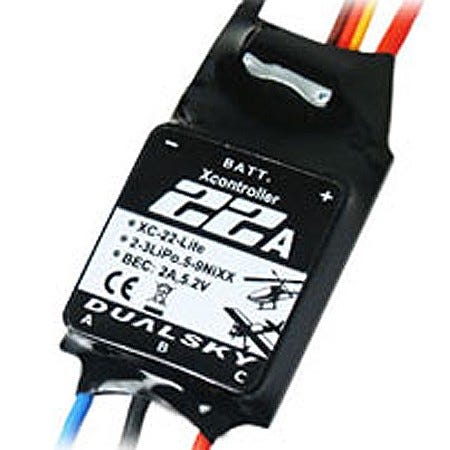 DUALSKY XC-22-LITE Brushless Speed Controller; 22A, 2-3S