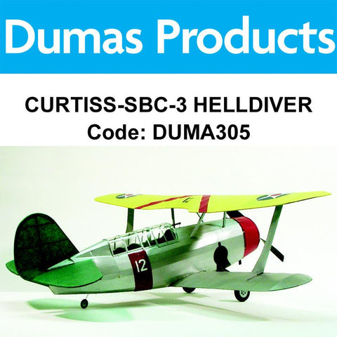 DUMAS 305 Curtiss-SBC-3 Helldiver 30" Wingspan Rubber Powered