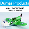 DUMAS 316 CA-12 Boomerang 30" Wingspan Rubber Powered