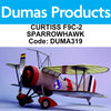 DUMAS 319 Curtiss F9C-2 Sparrowhawk 30" Wingspan Rubber Powered