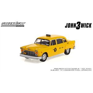 GREENLIGHT 1/43 John Wick Chapter 3 1974 Checker Motors Marathon A11 NYC Taxi #5L89