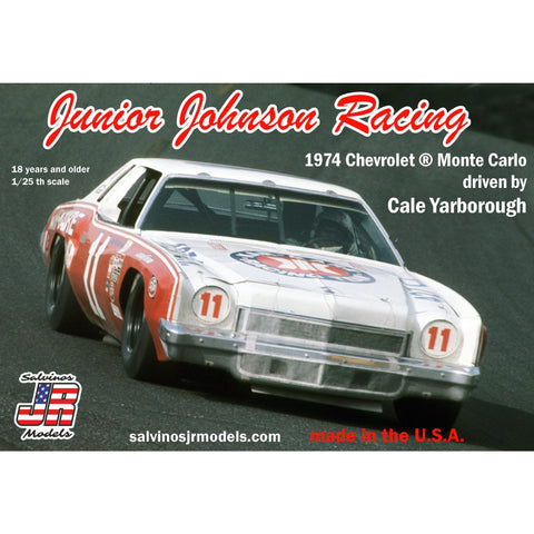 SALVINOS JR 1/25 Junior Johnson Racing #11 Chevy 1974 Monte