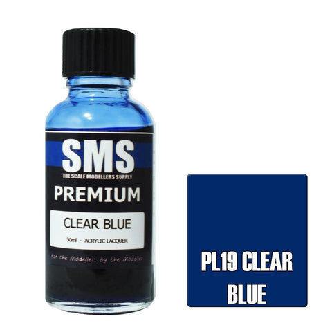 Image of SMS Premium Clear Blue Acrylic Lacquer 30ml