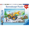 RAVENSBURGER Diggers at Work Puzzle 2x24pce