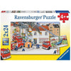 RAVENSBURGER Busy Fire Brigade Puzzle 2x24pce