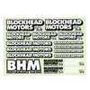 BLOCKHEAD MOTORS Gothic Logo Decal Sheet