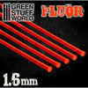 GREEN STUFF WORLD Acrylic Rods - Round 1.6 mm Fluor Red-Ora