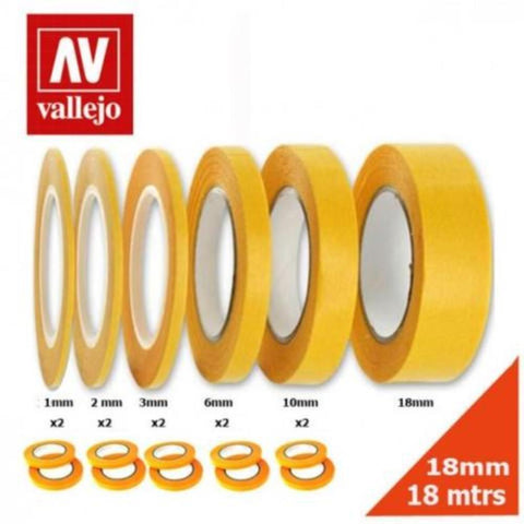 VALLEJO Precision Masking Tape 1mmx18m Twin Pack
