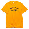 BLOCKHEAD MOTORS Text Logo T-Shirt Orange - XL
