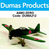 DUMAS 212 A6M3 Zero Walnut Scale 17.5" Wingspan Rubber Powered