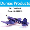 DUMAS 213 F4U Corsair Walnut Scale 17.5" Wingspan Rubber Powered