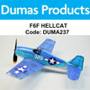 DUMAS 237 F6F Hellcat Walnut Scale 18" Wingspan Rubber Powered