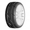 GRP 1/8 GT - T03 Revo - Xm2 Super Soft - Mounted on New 20 Spoked RIGID White Wheel - 1 Pair