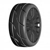 GRP 1/8 GT - T03 Revo - XM2 SuperSoft - Mounted on New 20 Spoked Flex Black Wheel - 1 Pair