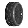 GRP 1/8 GT - T03 Revo - XM5 Medium - Mounted on New 20 Spoked Flex Black Wheel - 1 Pair