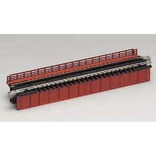 Image of KATO N Unitrack Deck Plate Girder Bridge 124mm Red