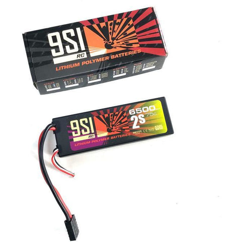 Image of NINESTEPS 6500mAh 7.4V 75C 2 Cell LiPo Battery Hard Case (T