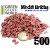 GREEN STUFF WORLD Model Bricks - Red x500