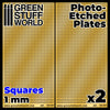 GREEN STUFF WORLD Photo-etched Plates - Squares - Size L (2